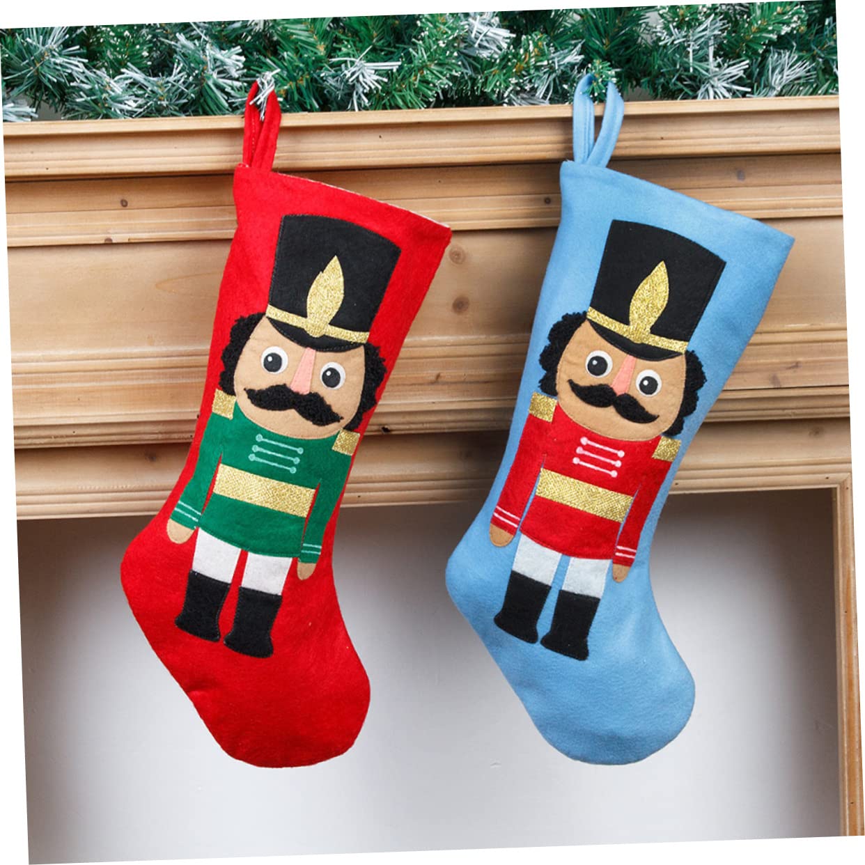 PRETYZOOM 2 Sätze Soldat Weihnachtsstrumpf Digitale Dekoration Figur Süßigkeiten Weihnachts Party Weihnachtssocke Hängende Dekoration Weihnachtsstrumpf Dekore 2 Stück * 2