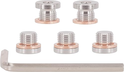 Miniatura 6 de Tapón de drenaje de aceite de cabeza redonda hexagonal de acero inoxidable 304 estándar M16x1.5 con arandela de cobre, ajuste universal para