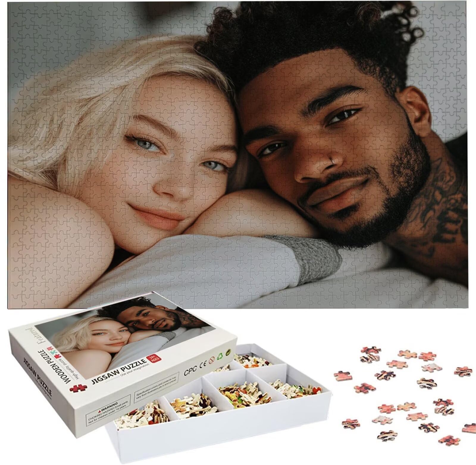 Spersonalizowane puzzle, niestandardowe drewniane puzzle fotograficzne