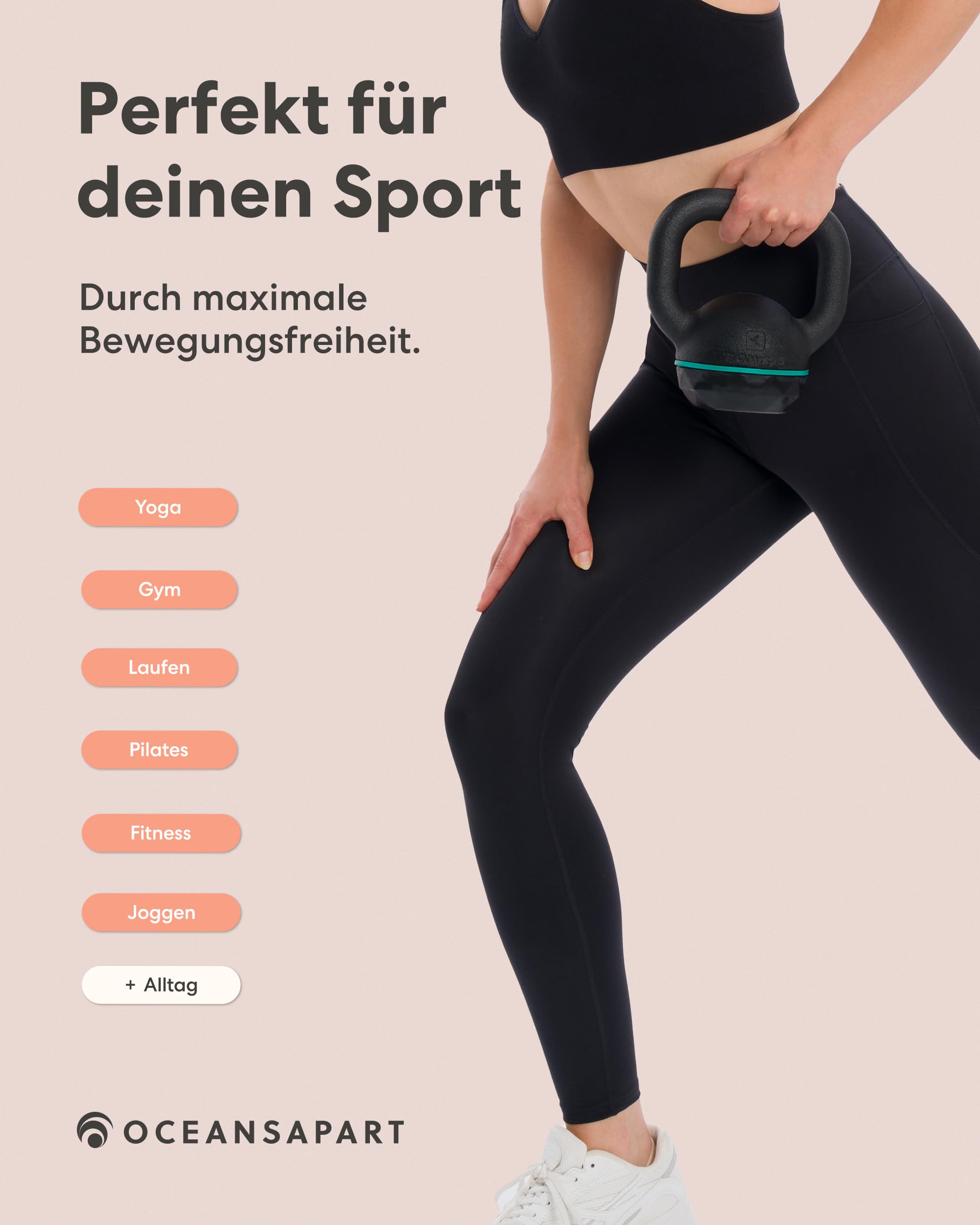 OCEANSAPART Soho Pant - Sport Leggings Damen mit Taschen High Waist | Scrunch-Effekt & Blickdicht – Feuchtigkeitsableitend & Nahtlos – Ideal für Yoga, Gym & Wandern