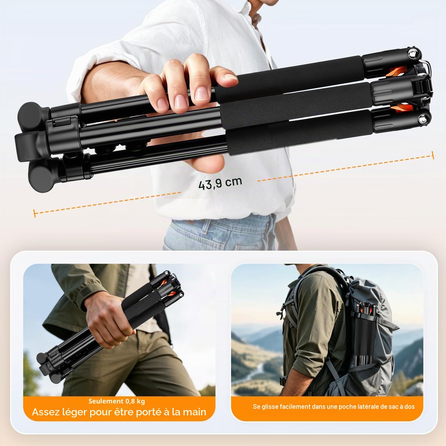 Nineigh 200CM Support de Trepied pour Tablette, Support pour Tablette Réglable en Hauteur Rotation à 360°, Pliable Trépied pour Smartphone, iPad Pro 9.7"/10.5" /11", Mini, Air, DSLR, Nikon Caméra