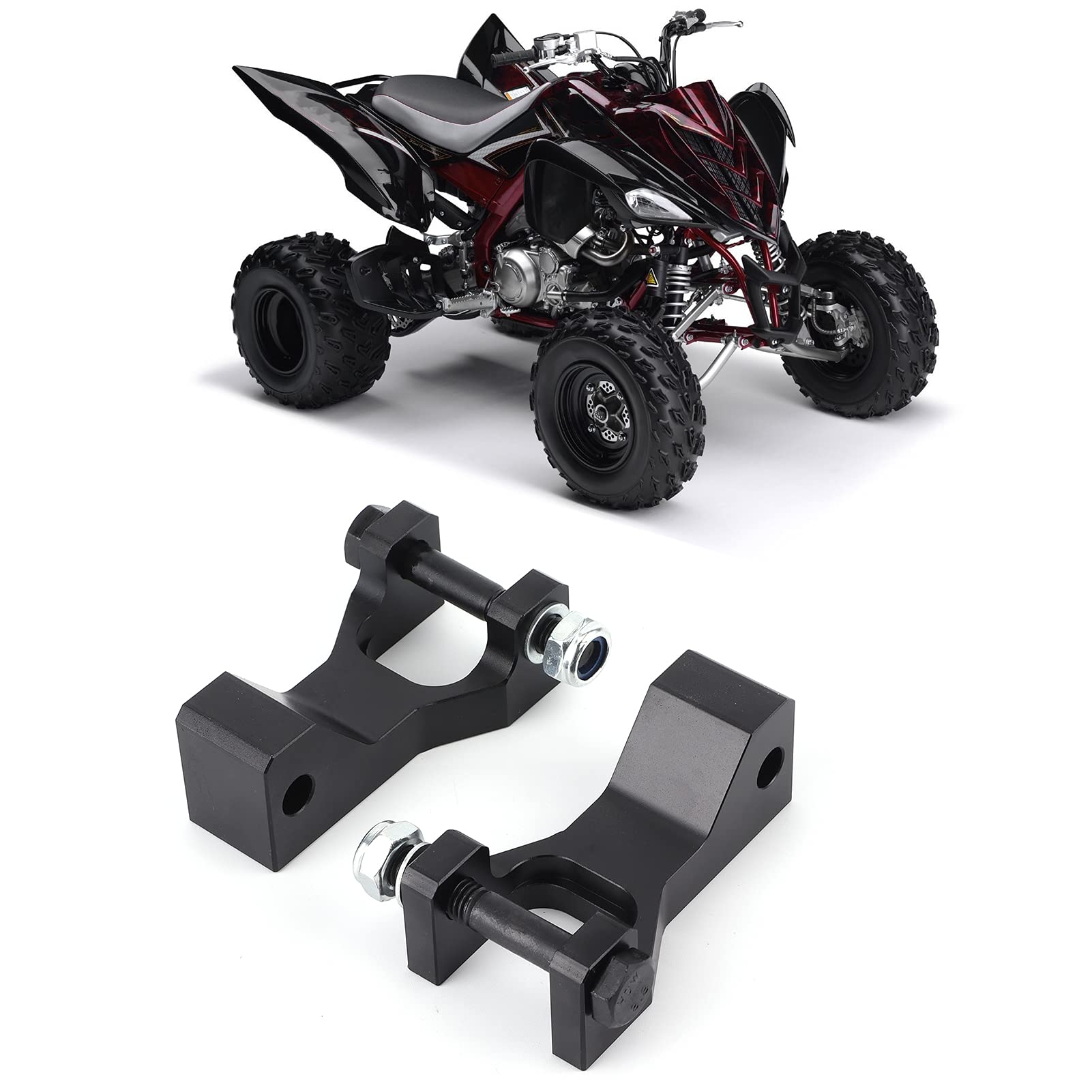 Kit Rabaissement Ltz 400,Kit D'abaissement Raptor 700 Kit D'abaissement Avant Raptor 700r Autres Composants Kit de Support de Bloc D'abaissement Avant 3,5 Pouces Accessoire adapté pour Raptor 350 660R