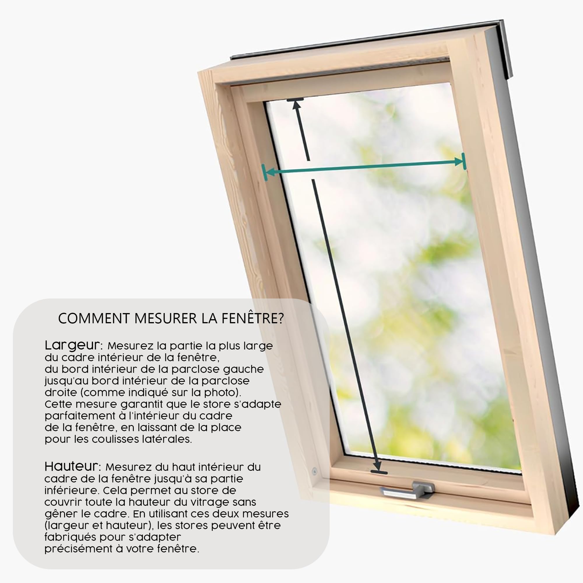 Concept Blinds Store Plissé pour Fenêtre de Toit – Occultation partielle (Blackout) - sur Mesure, 7 Couleurs, Réglable Haut/Bas, Pose Facile avec Perçage – Plissé Personnalisé pour Fenêtre de Toit