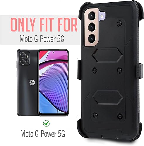 Miniatura 5 de Funda para Samsung Galaxy S21 Plus de 6.7 pulgadas, con clip para cinturón, protección de cuerpo completo, protector de pantalla integrado, funda