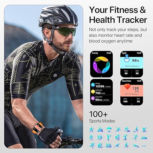 Miniatura 2 de Reloj inteligente para mujeres/hombres, reloj inteligente HD de 2.01 pulgadas con llamada Bluetooth, más de 100 modos deportivos, monitoreo del