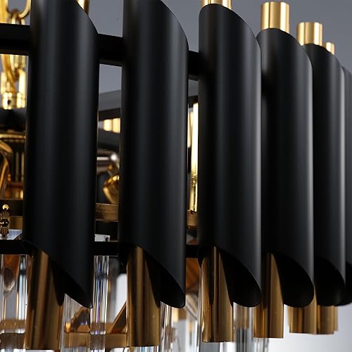 Miniatura 5 de Candelabro de cristal moderno de lujo, lámpara de techo colgante de cristal de gota de lluvia, 4 luces colgantes para comedor, sala de estar, isla