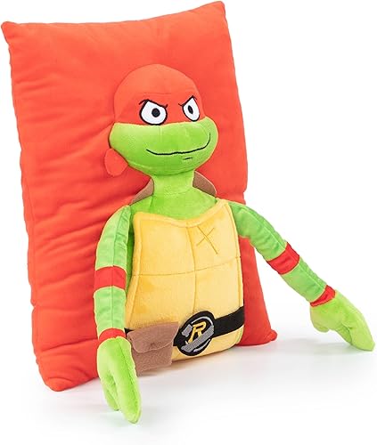 Miniatura 2 de Jay Franco Nickelodeon Teenage Mutant Ninja Turtles Raphael 3D Snuggle Pillow - Almohada de felpa súper suave - Mide 13 pulgadas