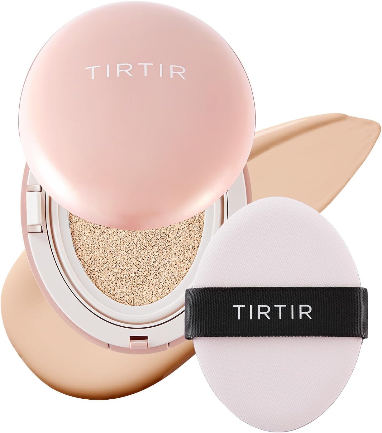 Mask Fit All Cover Pink Cushion Foundation | High coverage, Velvety Matte Finish, Lightweight, Flawless, Corrects Redness, Korean Cushion (#15C Fair Porcelain, Full Size, 0.63 Fl Oz)