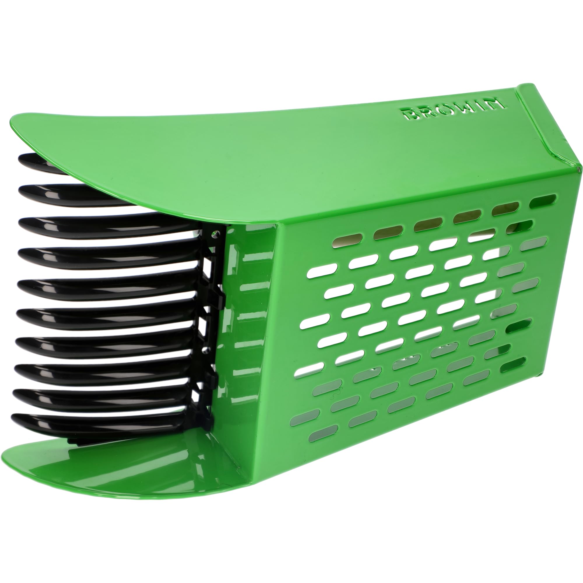 BROWIN® Beerenpflücker für kleine Früchte 705011 | Blaubeerpflücker zum Pflücken von Himbeeren, Brombeeren, Heidelbeeren und Johannisbeeren | grün aus Metall