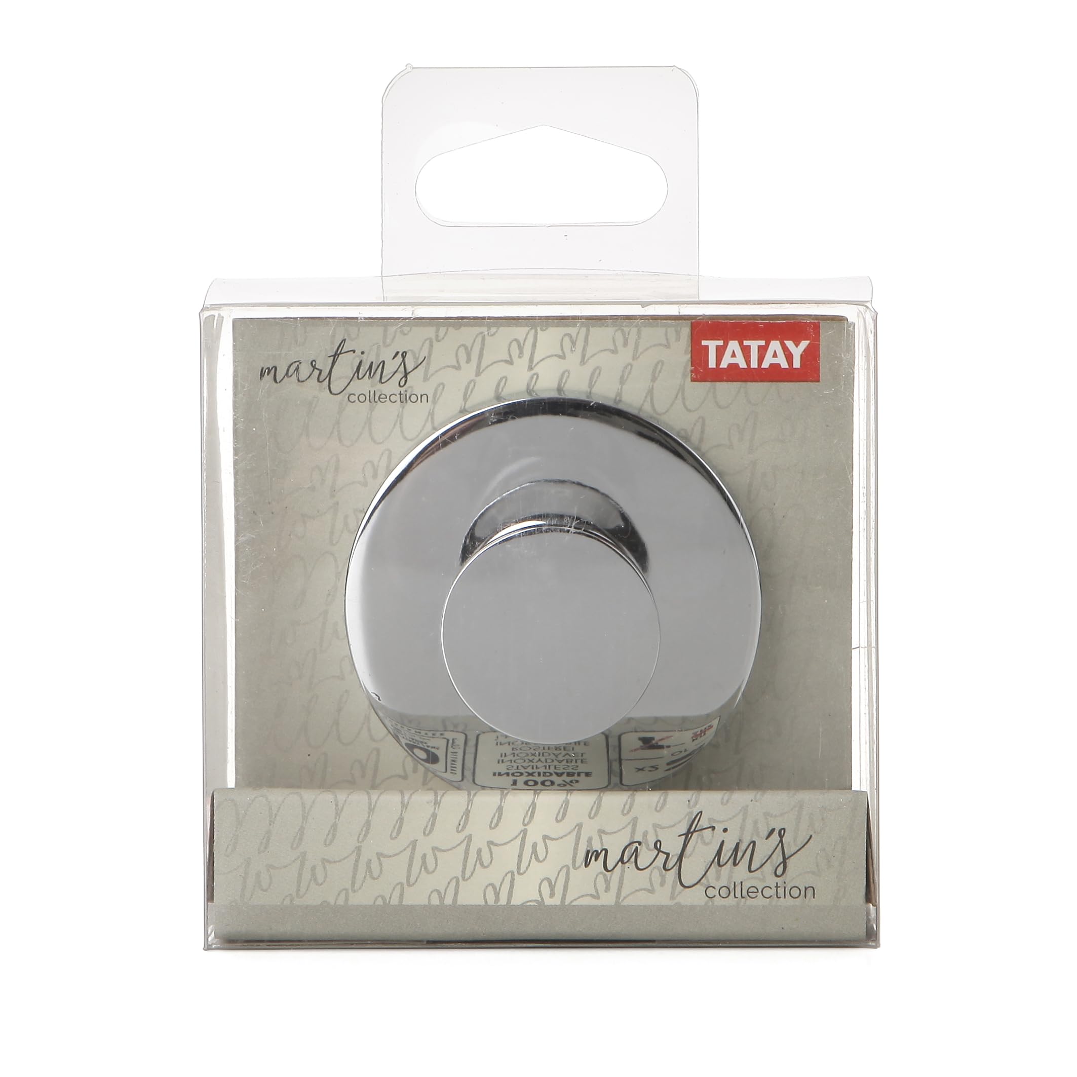 TATAY Individual Bathroom Towel Hanger Martins, Wall Hook, Stainless Steel and Zamak - Image 2
