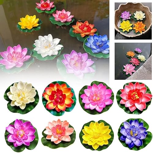 1Pc Rosa. Künstliche Blume,schwimmend,lebensechte Seerose,Gartendekoration,Mikro für Teichlandschaft,10 cm,Teiche and Zubehör,Teichpflanzen,Garten