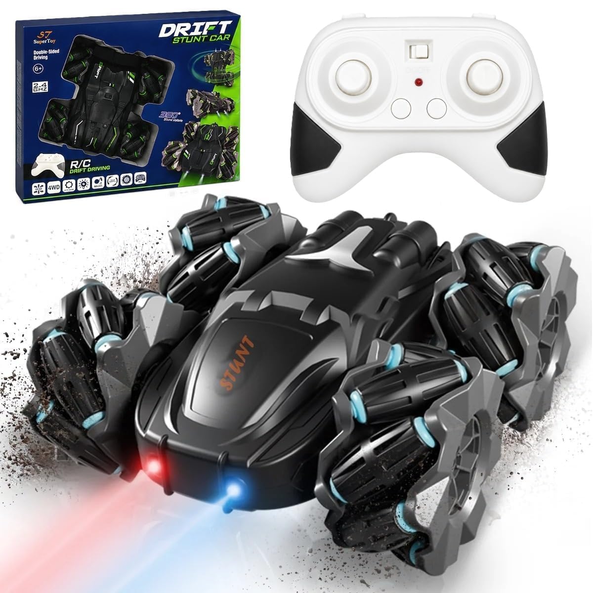 Amitasha Dual Sided Remote Control Car for Boys 4x4 Rechargeable Off-R