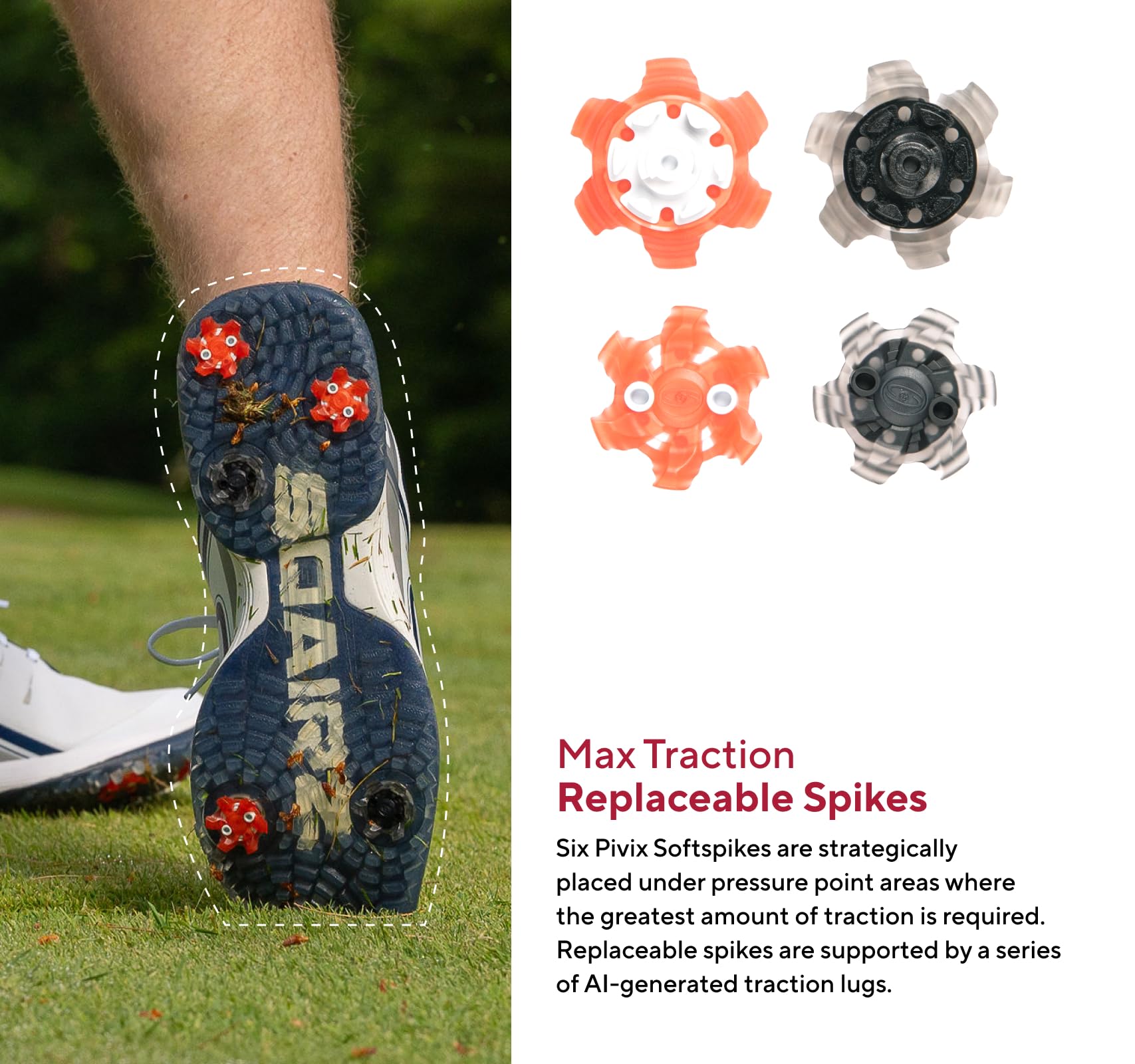 SQAIRZ Speed Mesh Herren Athletic Golfschuhe Golfschuhe Entwickelt für Balance & Leistung Austauschbare Spikes Atmungsaktiv Golfschuhe Herren mit Spikes Herren Golfschuhe Golfschuhe