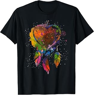 Native American Indian Gift Heart Dreamcatcher T-Shirt