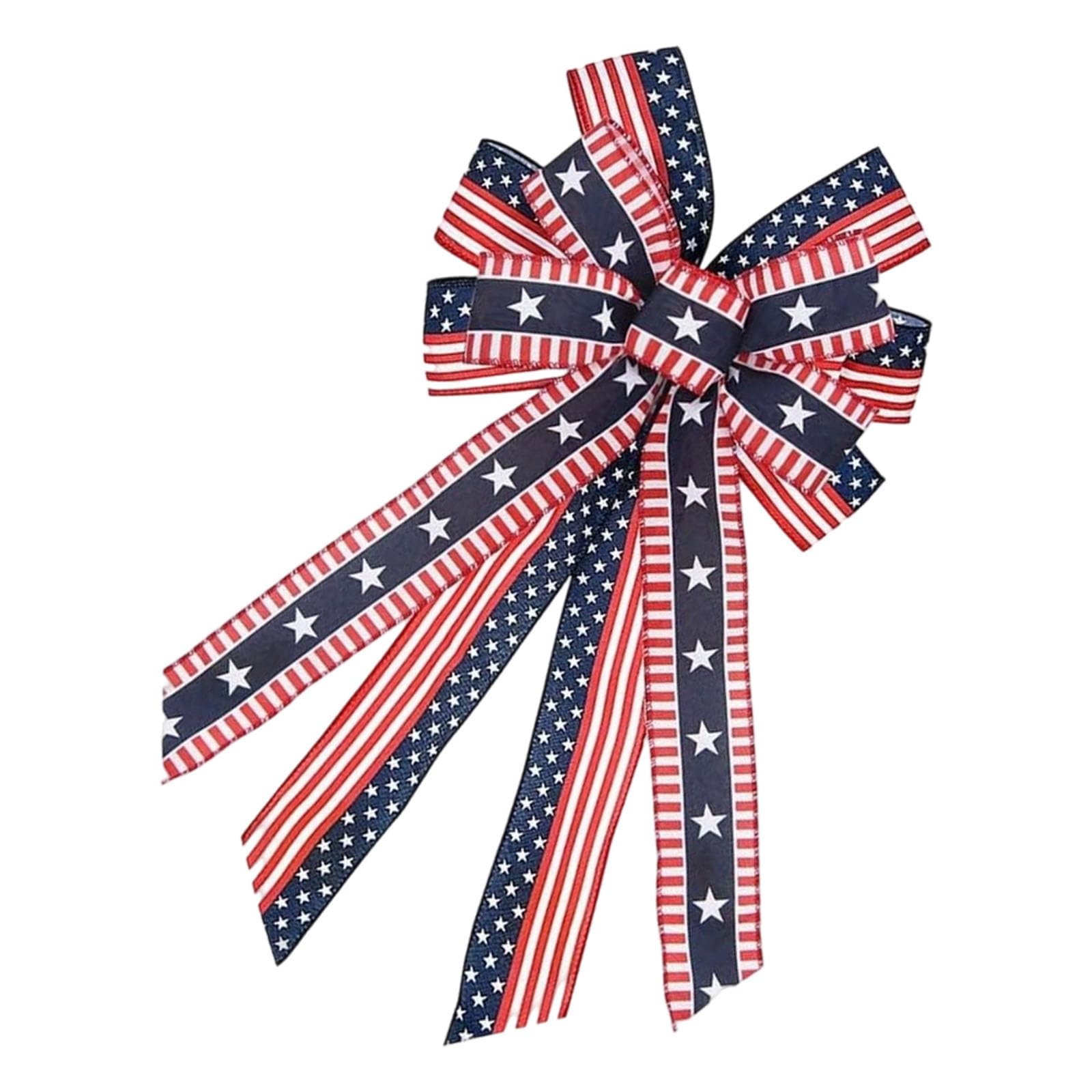 Nucelit Handcrafted Independence Day Ribbon Bows for Patriotic Party Decorations Craft Supplies Celebration Event Independence Day Ribbon Bows
