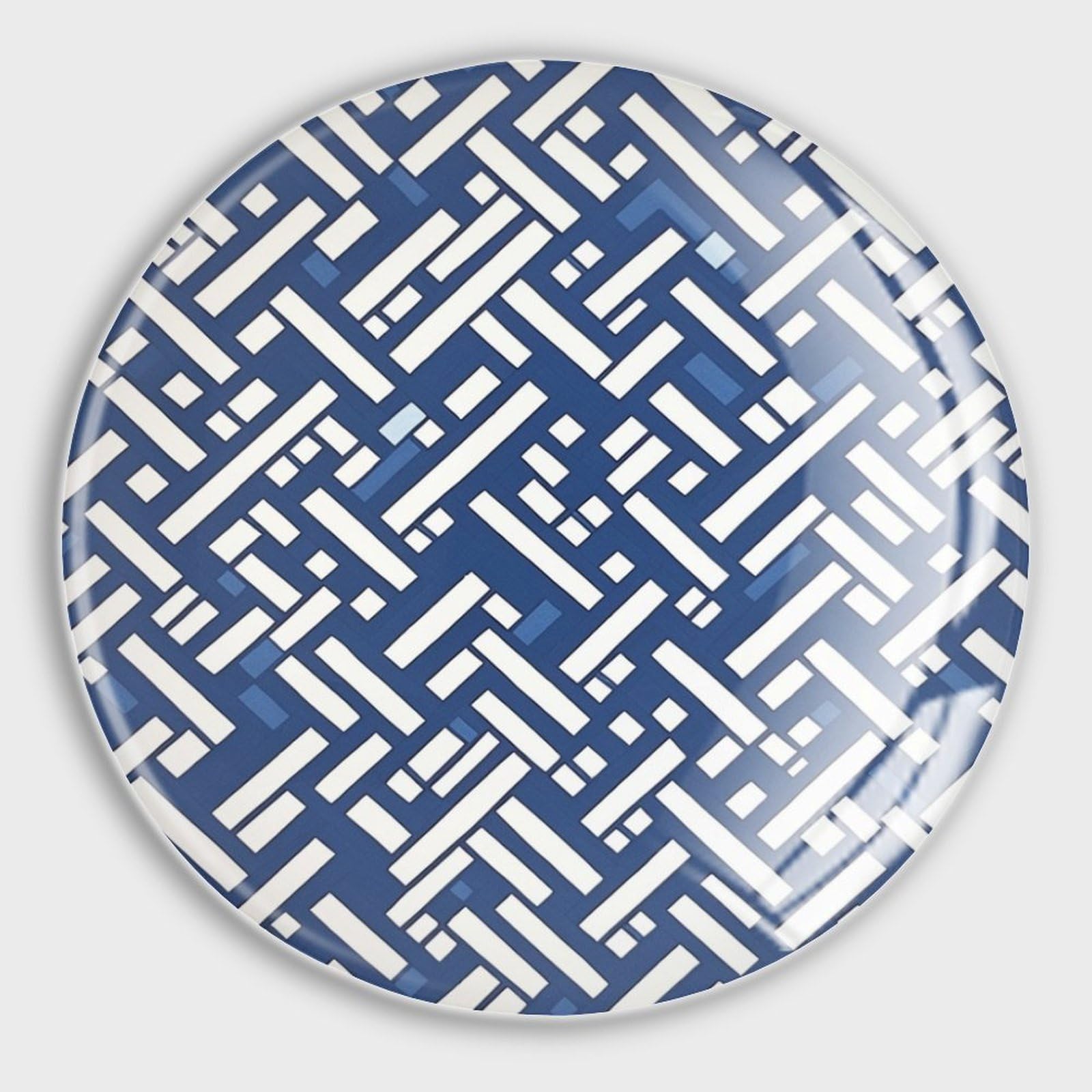 Aimants de réfrigérateur Lacefield anti-glisse en verre bleu x4