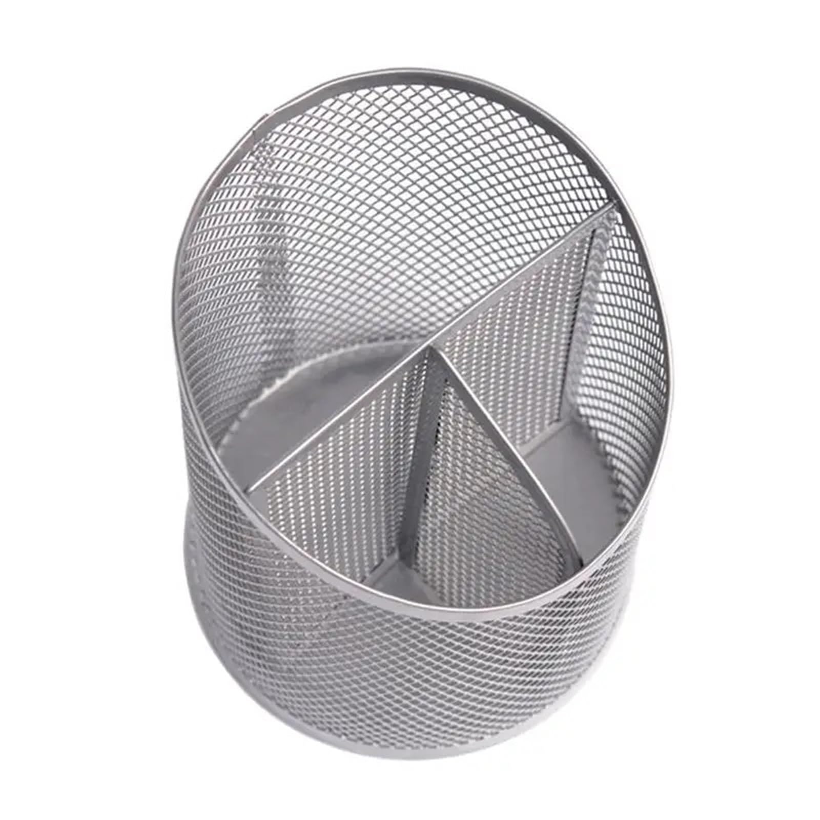 DHYUACN Pen Holder Pen Holder Office Desk Metal Mesh Square Pot Cup Case Container Organiser Pencil Black Silver Deskside Desk Pen Holder(Grey)