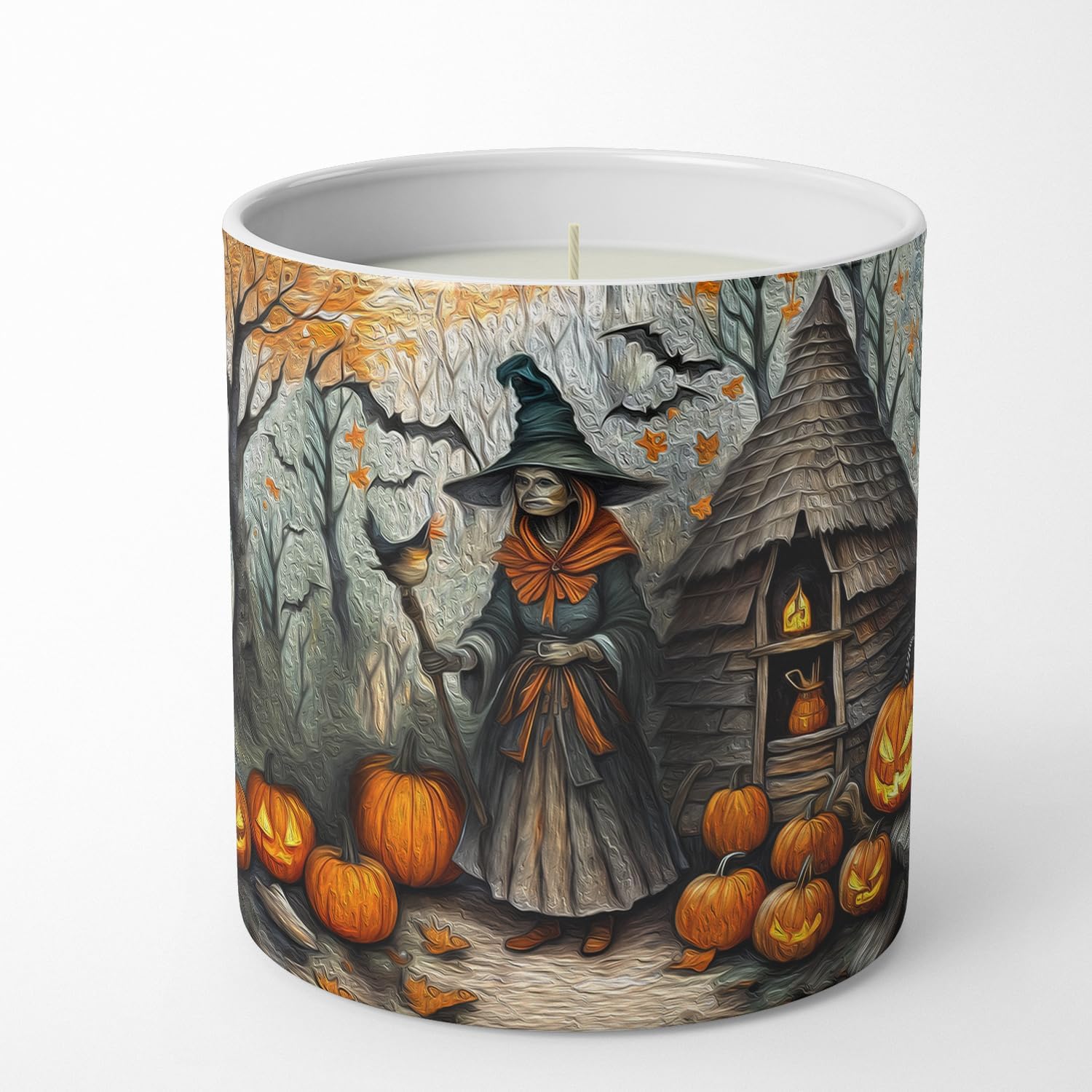 Caroline's Treasures DAC2235CDL Dancing Skeletons Spooky Halloween Decorative Soy Candle Nature Soy Wax Essential Oil Home Decor Ideal for Bedroom Kitchen Bath Office Gift, 10 oz