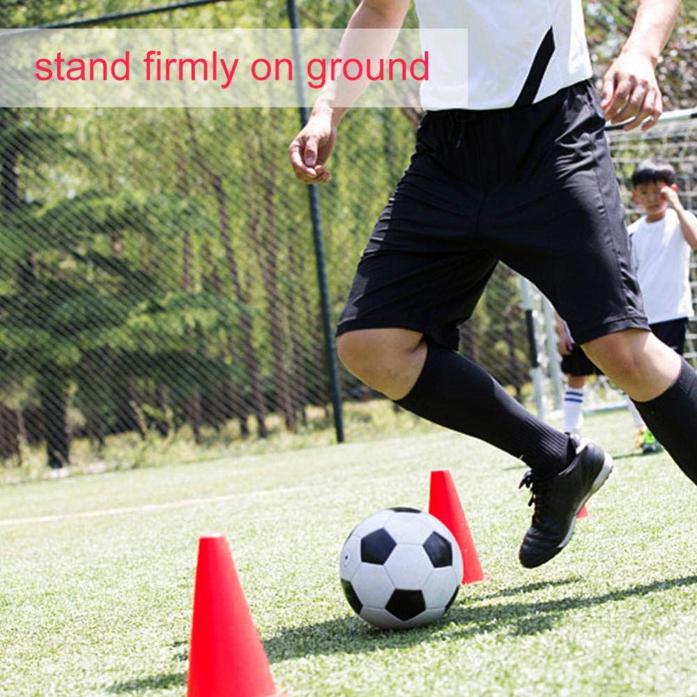 Cônes de trafic d'entraînement 10 pcs Football Cônes Marqueurs Barrières Plastique Accessoire