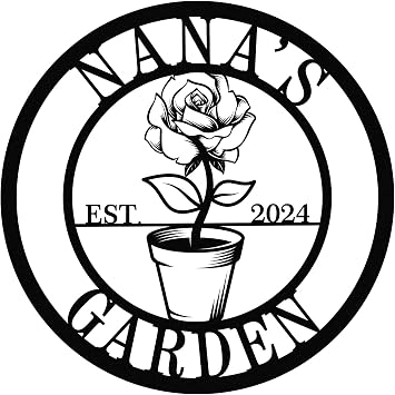 Personalized Metal Garden Name Sign, Custom Garden Decor for Outside, Unique Gift for Grandma Mom,Customized Metal Sign