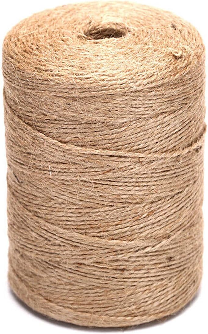 - SMART&CASUAL 2mm Natural Jute Twine String Thin for Craft Plant Garden Gift Wrapping Christmas Handmade Art Decoration Packing String Home Art Decoration (Brown) (1100 Ft (330M))