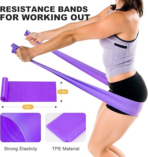 Miniatura 8 de Juego de círculos de entrenamiento de anillo de pilates, asas acolchadas duales, juego de equipo de pilates para el hogar, incluye 2 anillos de