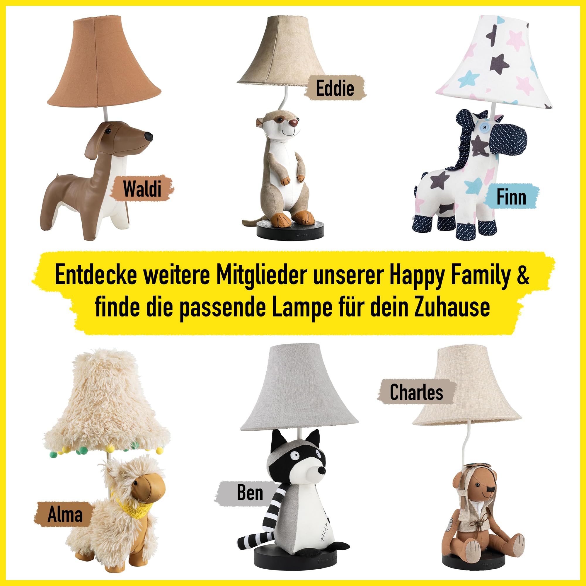 Happy Lamps for smiling eyes Mingo Flamingo LED-Tischleuchte, 77 cm hoch, Dekoleuchte, veganes Leder, Handarbeit, hochwertige Tischlampe, top Qualität