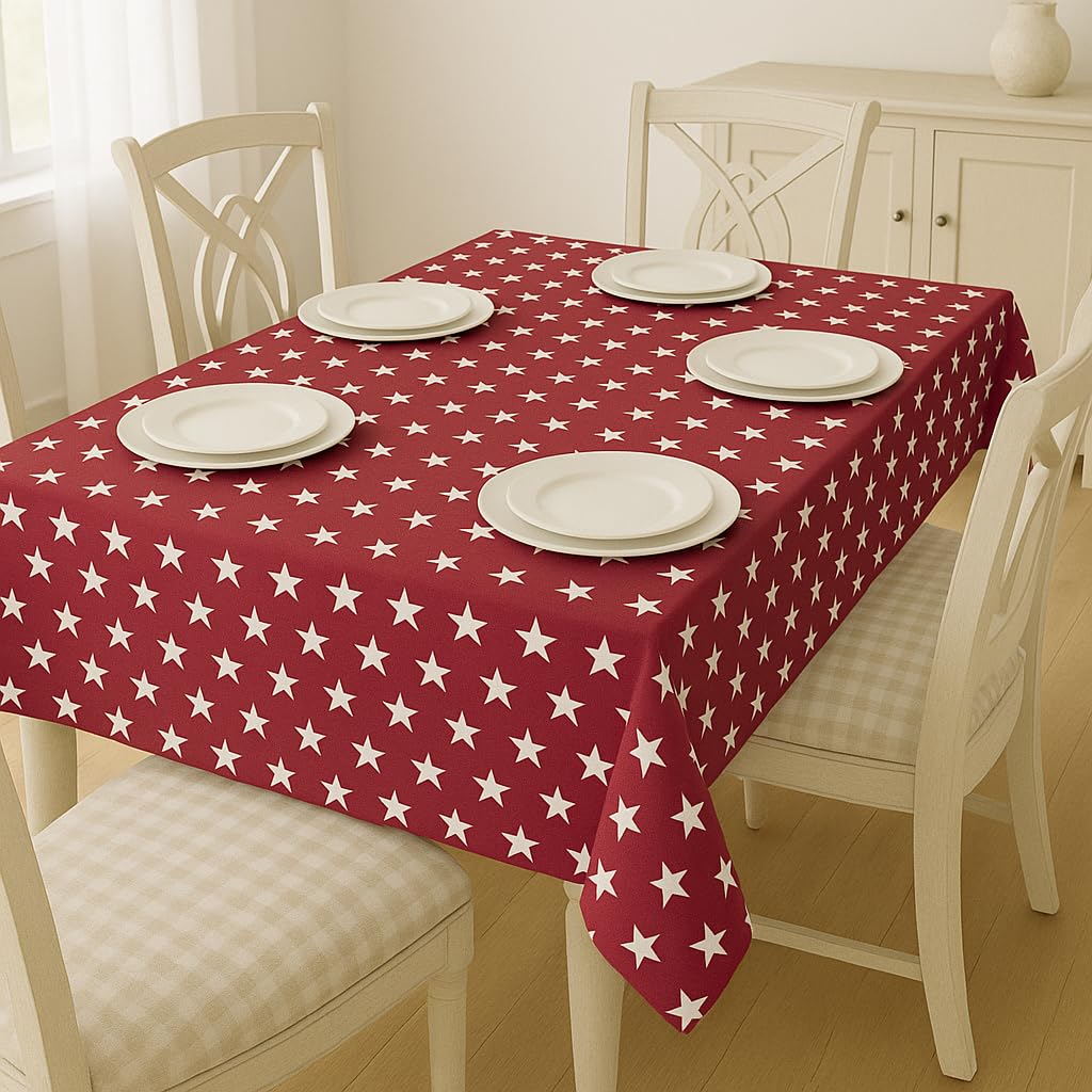 AKAKUS Table Cloth Wipeable Tablecloth PVC Plastic Wipe Clean Waterproof Square Table Cover Protector for Kitchen Picnic Outdoor Indoor (13J-01, 137x275.cm)
