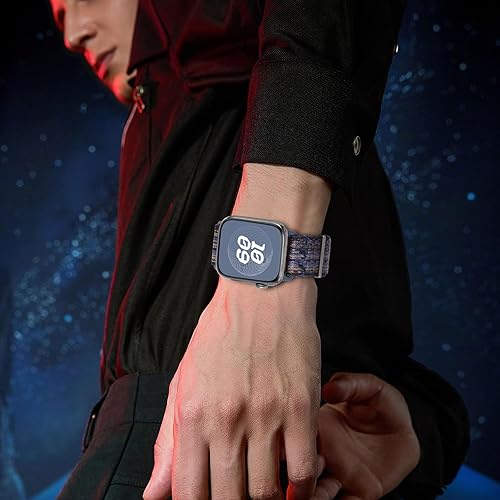 Miniatura 5 de Sport Loop - Paquete de 15 correas de nailon compatibles con Apple Watch de 1.496 pulgadas, 1.575 pulgadas, 1.614 pulgadas, 1.654 pulgadas, 1.732