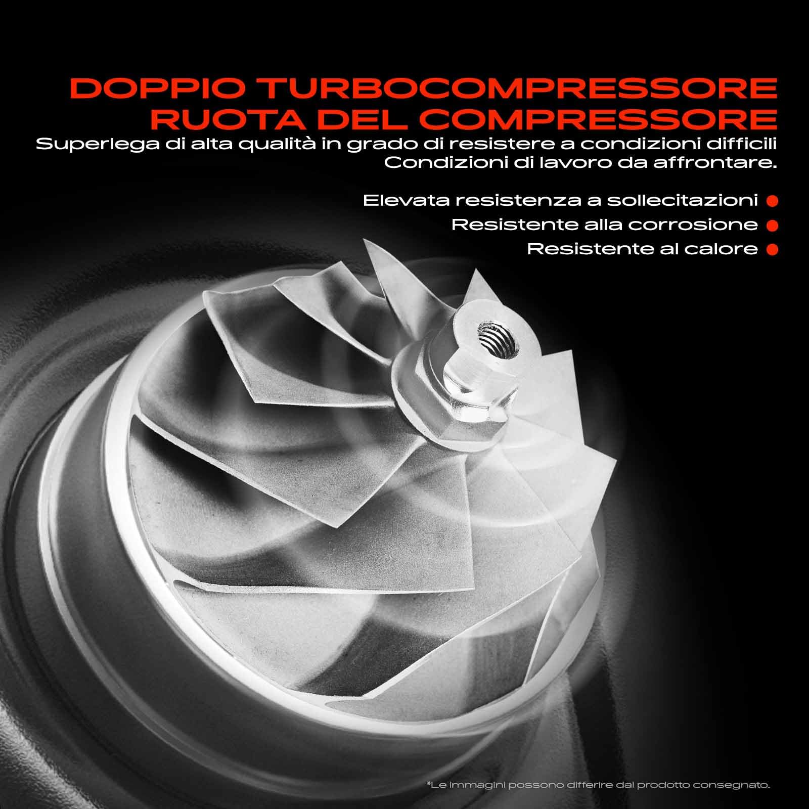 Frankberg Turbocompressori Compatibile con C3 II SC 1.6 HDi 2009-2016 C4 II B7 1.6 HDi 90 2009-Oggi Sostituisci# 9673283680