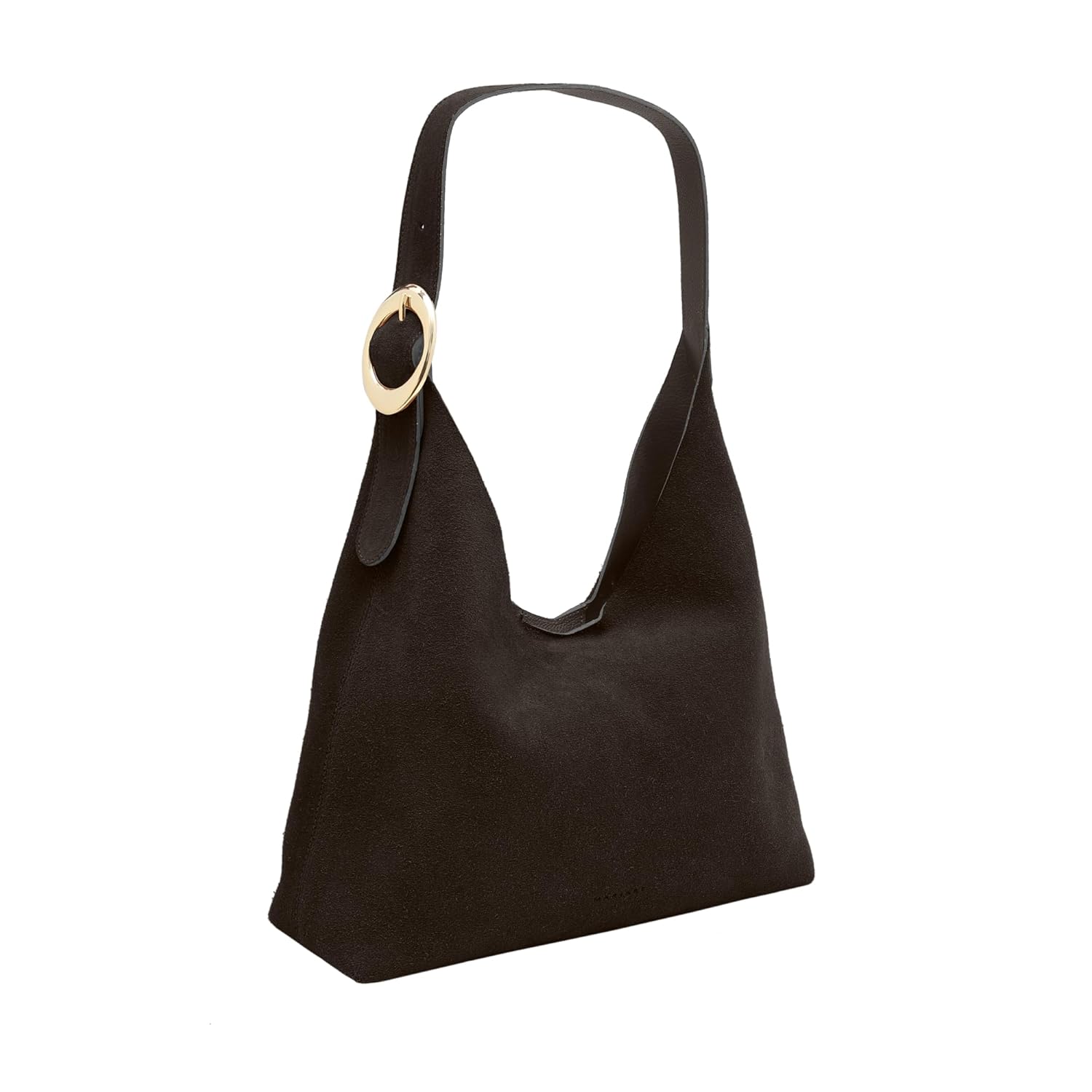 Mariart Cajuzinho Bolsa Shoulder Hobo Feminina de Couro Suede Bovino Legítimo