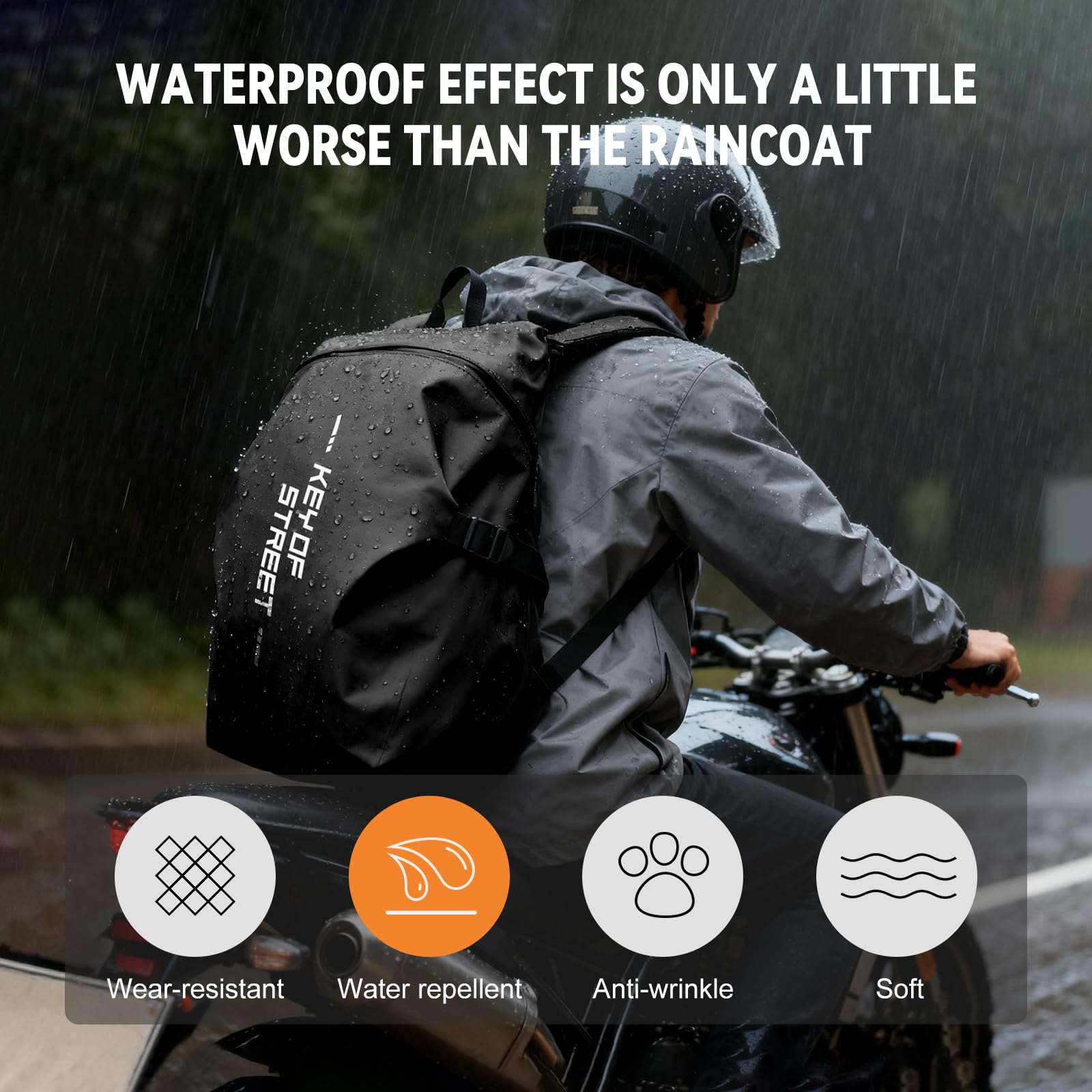 HYC00 Mochilas de Motocicleta para Hombres, Mochila Impermeable para Casco, Accesorios de Motocicleta, Bolsas para Laptop, Mochilas de Viaje, Bolsas Escolares para Estudiantes — view 6