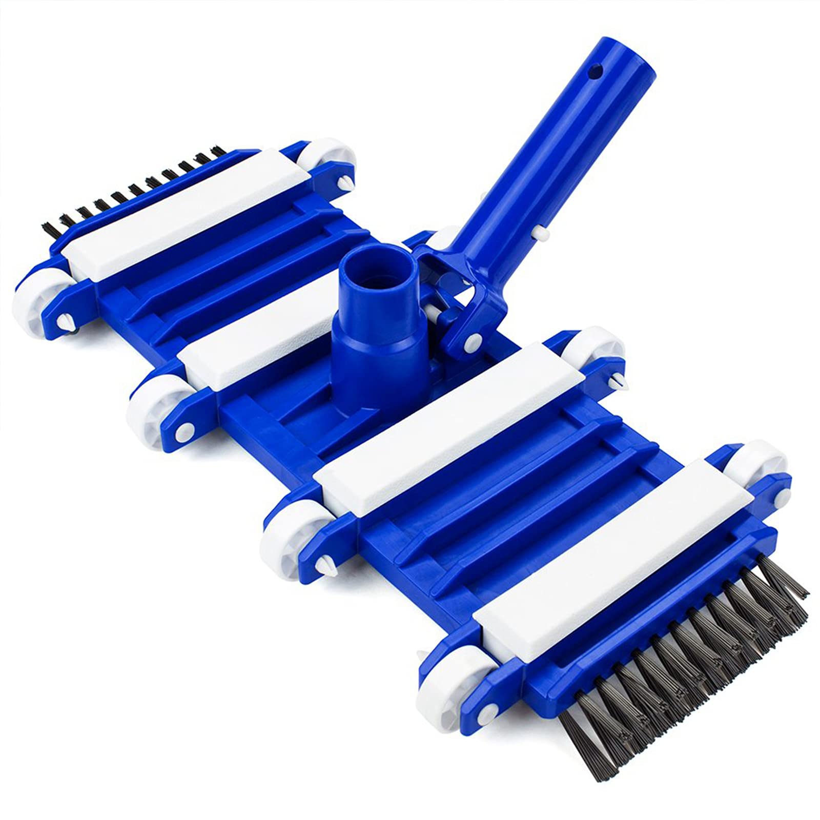 Cepillo de cabeza de aspiradora para piscina con cerdas laterales de nailon, accesorios de limpieza para piscinas y jacuzzis superiores/enterradas, 14 pulgadas