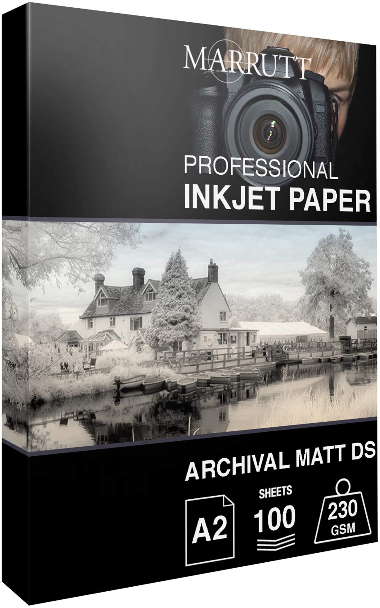 Marrutt 230gsm Archival Matt Double Sided Inkjet Photo (A2-100 Sheets)