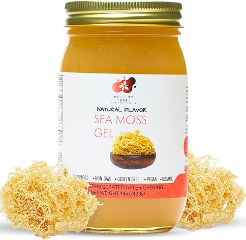 Healthy Herbs Gel de musgo marino (natural) elaborado en forma silvestre de oro de Santa Lucía Jamaicana Seamoss  Superalimento cosechado en la
