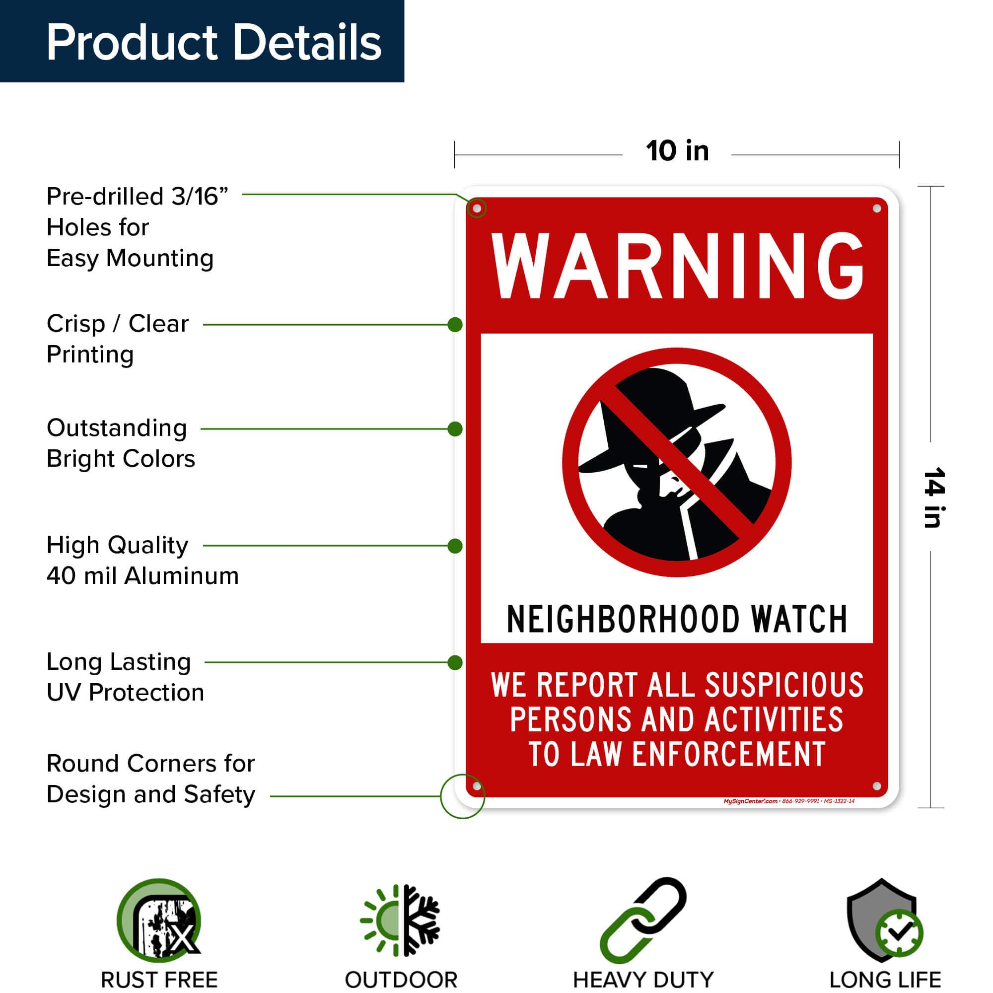 Amazon.com: My Sign Center: Neighborhood Watch Signs