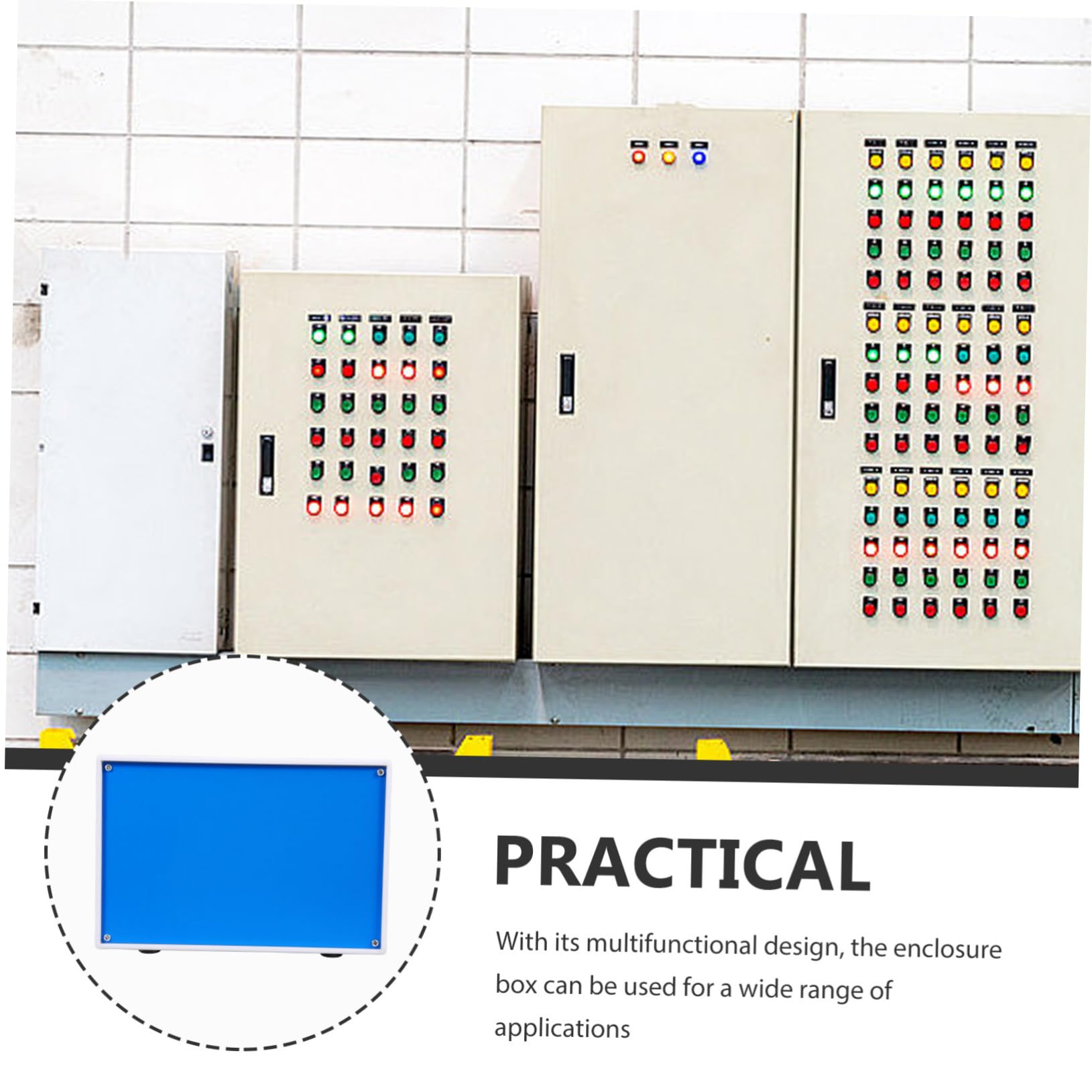 Elektronikgehäuse aus Eisen für Elektroprojekte, Schlicht und Elegant | Multifunktionales Design, Einfache Montage, Anschlussgehäuse für Elektronik und Instrumente, Au-7 Ausführung