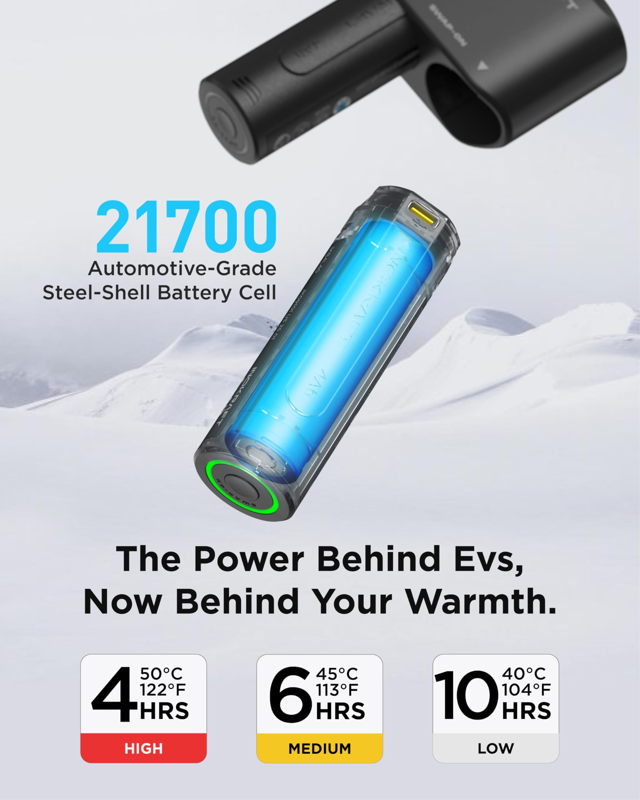 InoKraft Gilet riscaldato da uomo, leggero, trapuntato, invernale, riscaldato, con batteria ricaricabile da 8000 mAh e cavo di ricarica USB-C per ciclismo, corsa, escursionismo