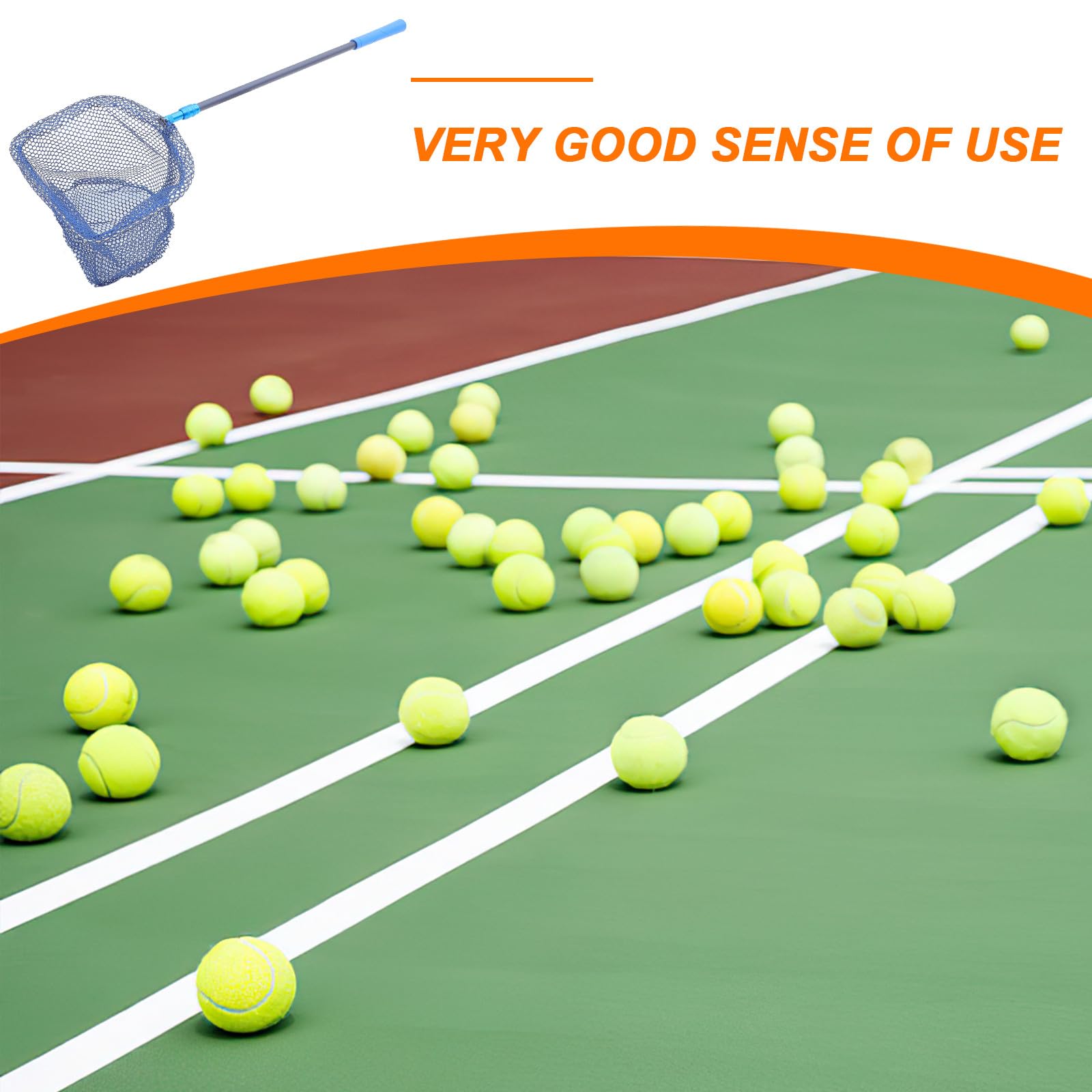 MAGICLULU Recolector de Balones de Ping Pong Portátil Red Extensible, Mango de Fibra de Carbono, Capacidad Grande para Tenis de Mesa y Uso en Entrenamiento Deportivo