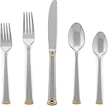 Lenox Eternal Gold Flatware 5-Piece Place Setting, Service for 1 , Stainless -