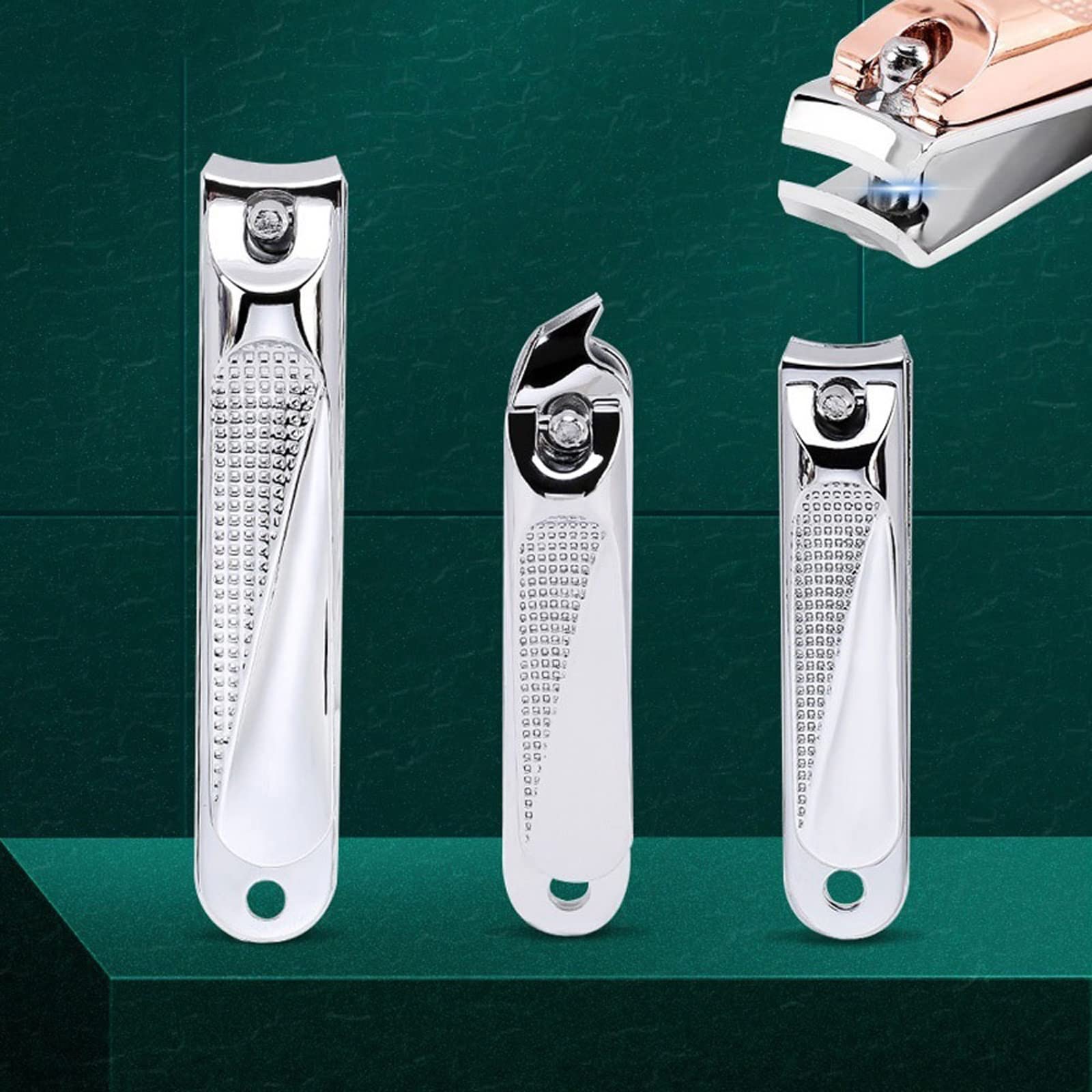 XIANGFAZJD Cortauñas Clippers de uñas, Piel de Acero Inoxidable MANICURA DE FINGURE DE FINGURE DE FINGURE, HIGIEN DE Viaje PORTÁTIDO TIEMPOIL TIPSAIL TIPSSTS Herramientas DE PEDICURA