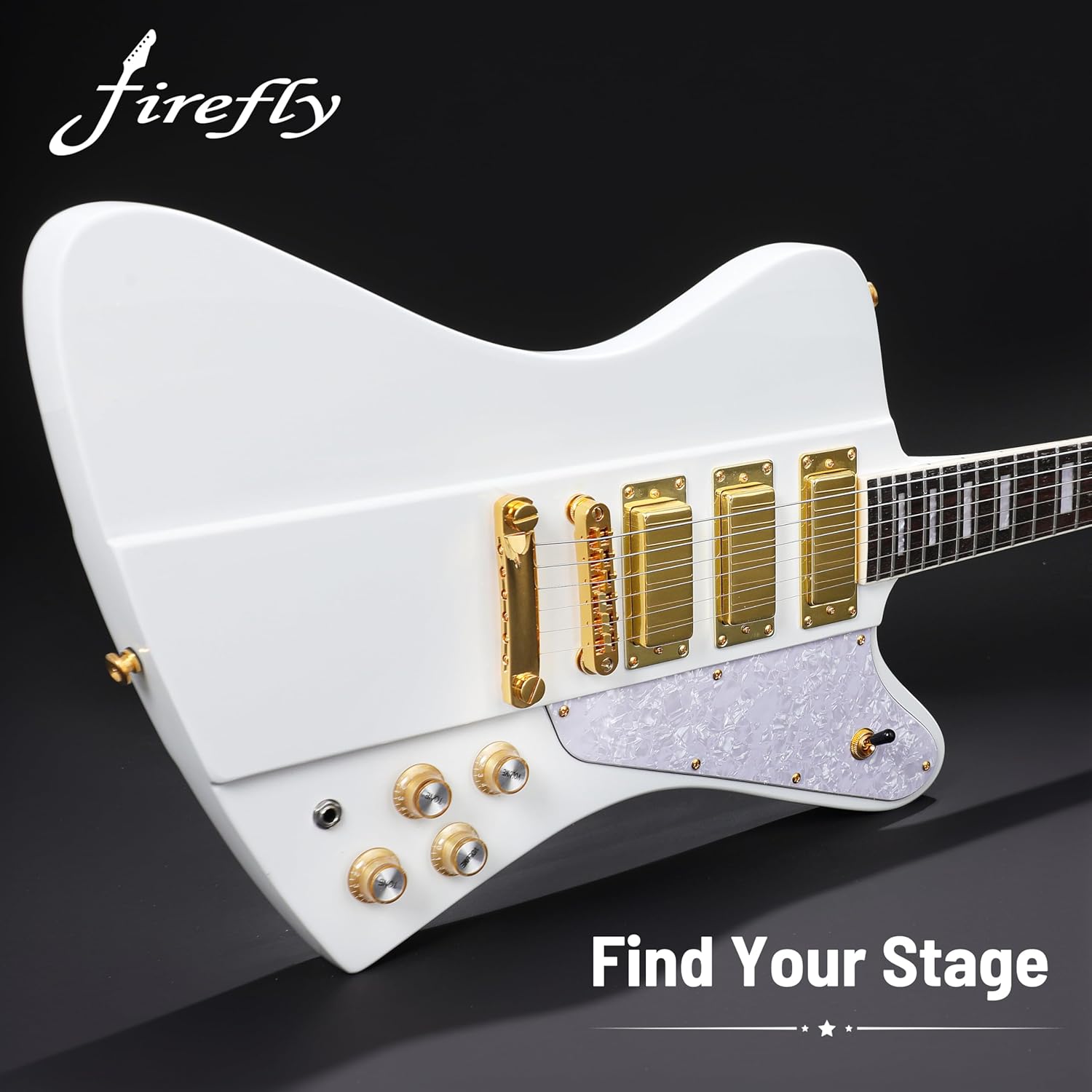 Firefly FFDB Electric Guitar White Color