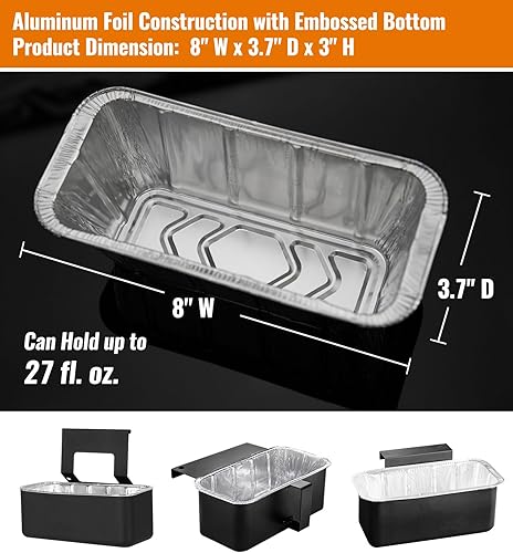 Miniatura 2 de NUPICK Paquete de 40 forros para vasos de grasa para Blackstone de 17"28"36", forros de bandeja de goteo para Blackstone 5017, forro de bandeja de