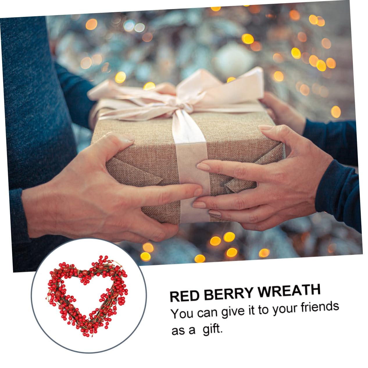 Roter Beeren Kranz Aus Rattan Für Valentinstag Herzförmige Dekoration Für Haustür Romantischer Wandschmuck Für Hochzeiten Und Partys