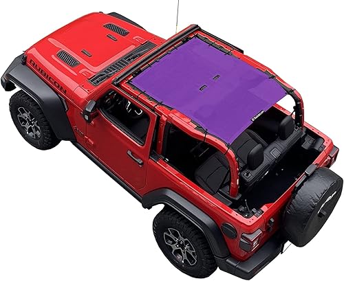 Miniatura 9 de Shadeidea - Parasol para Jeep Wrangler JL Unlimited (2018-2023) de 2 puertas y 4 puertas frontales, pantalla de malla negra para parasol JLU SAHARA