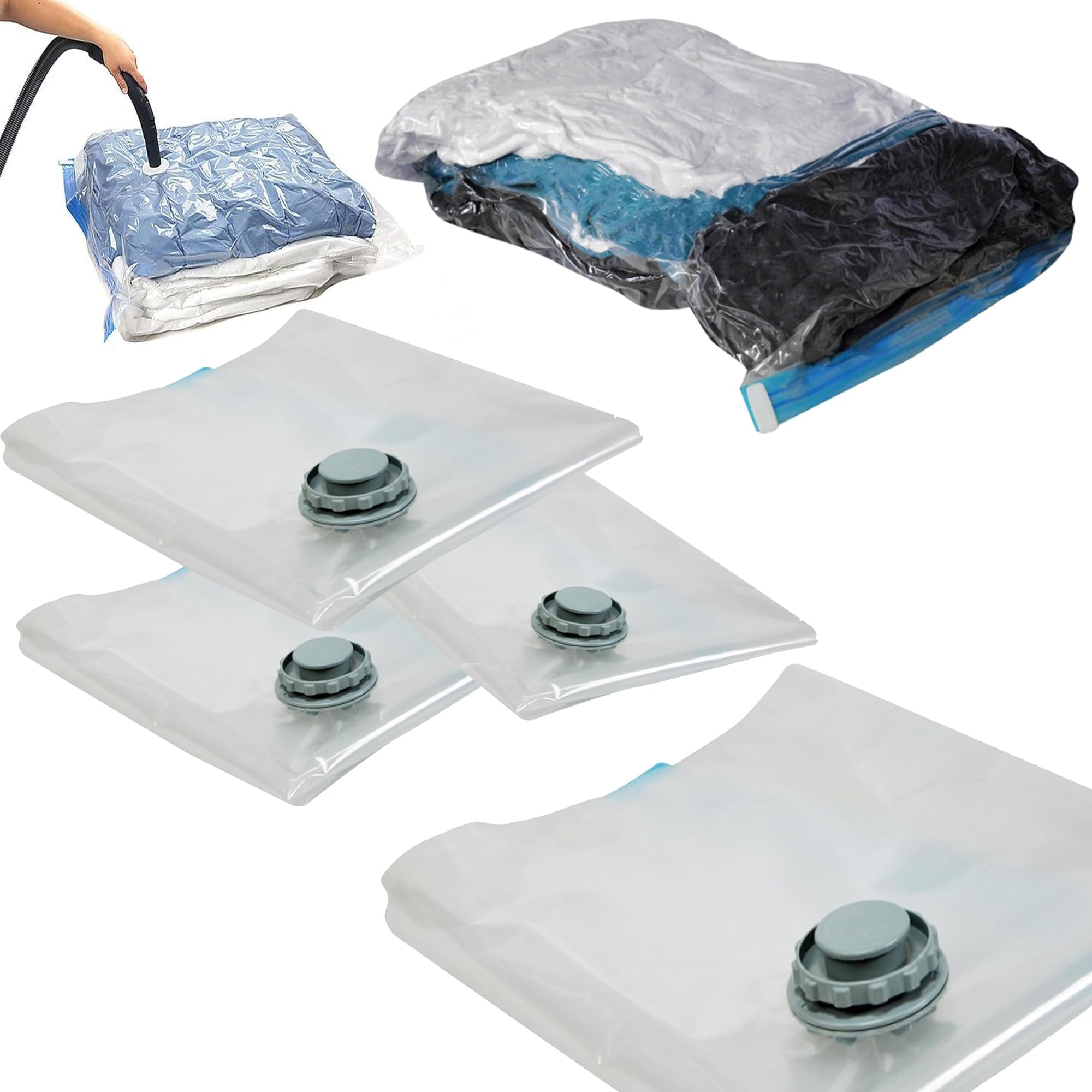 Reusable Vacuum Compression Zipper Storage Bags