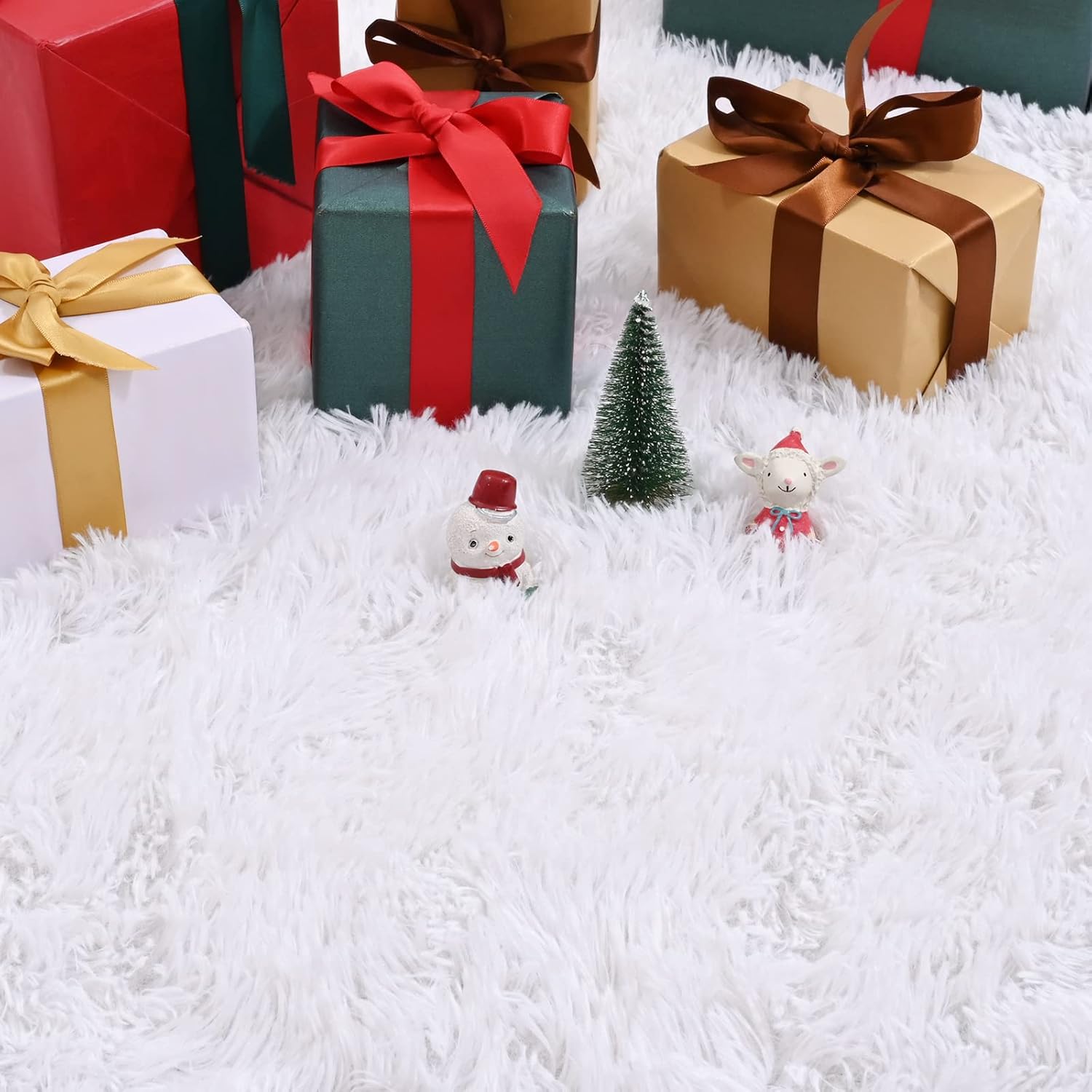 Jelymark Super Soft Shaggy Rug for Bedroom, 4x5.9 Feet Fluffy Carpet for Living Room, Fuzzy Indoor Plush Area Rug for Home Decor, Furry Floor Rugs for Dorm, Kids Nursery Rug for Girls, White