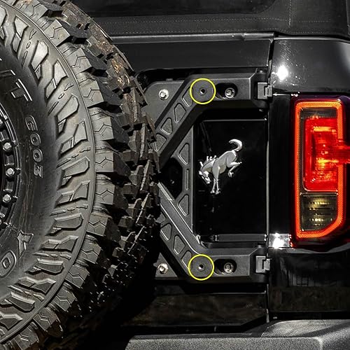 Miniatura 3 de IAG X-Brace - Refuerzo de bisagra para puerta trasera Ford Bronco Non-Sasquatch, 24 puertas 2021-2024+ (no Raptor ni Sport)