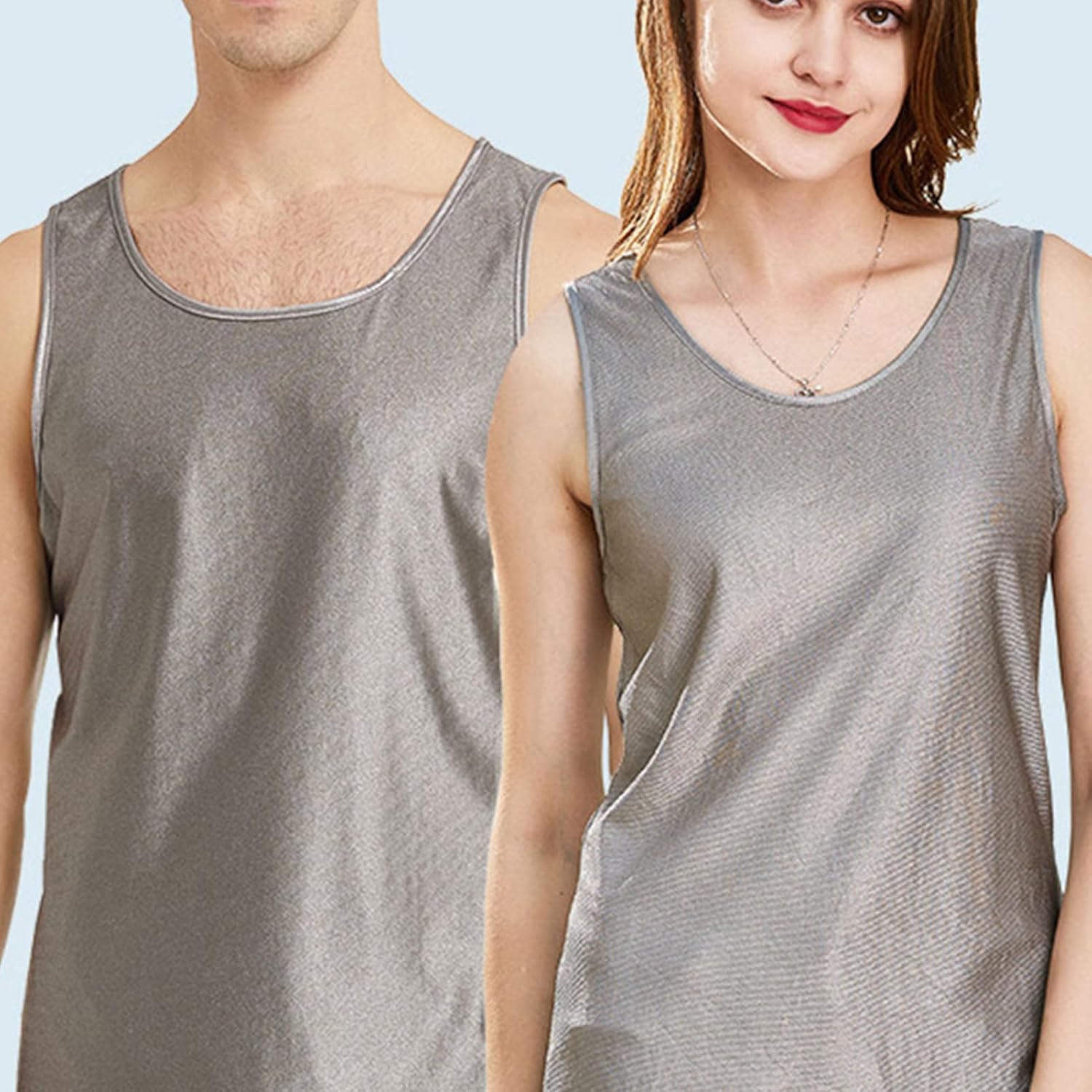 EMF Radiation Protection Vest Sleeveless for Men Women with Silver-Coated Fiber Fabric XXL Size (160 Characters)