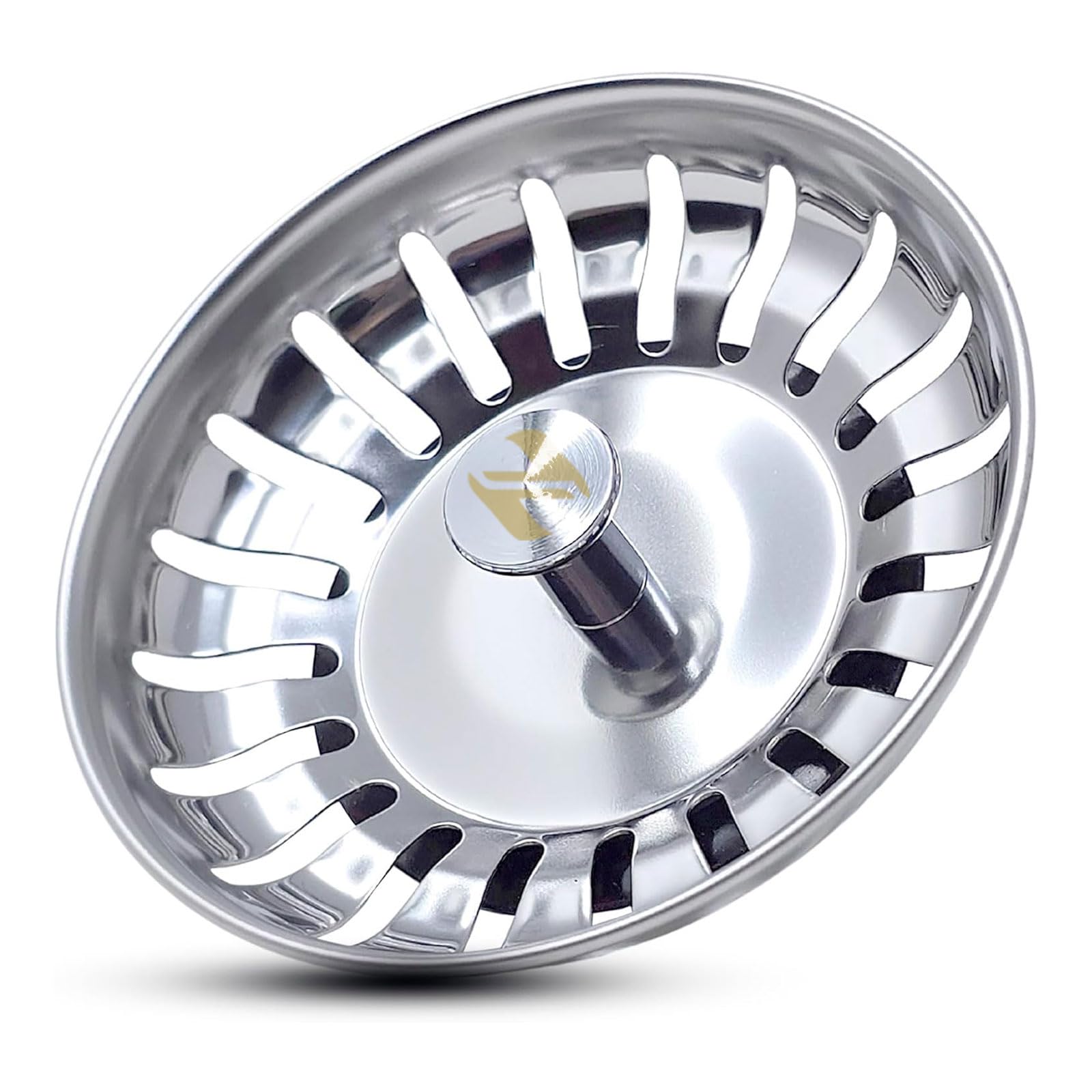 Sink Strainer & kitchen sink plug, Stainless Steel Sink Plug Replacement, Hole Diameter 78mm, 80MM, 82MM, 84MM, Thicken for Food/Hair Catch, Pop up Sink Drainer Plug (Silver, 78MM)